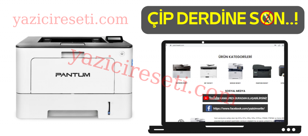 Pantum BP5100dn BP5100dw Yazıcı Reset Çipsiz Çalıştırma